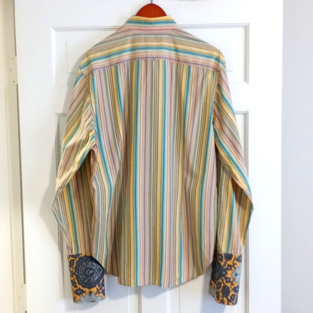 🌞Paul Smith🌞 - Yellow/Multi Stripe L/S Button Down - Picture 2 of 13